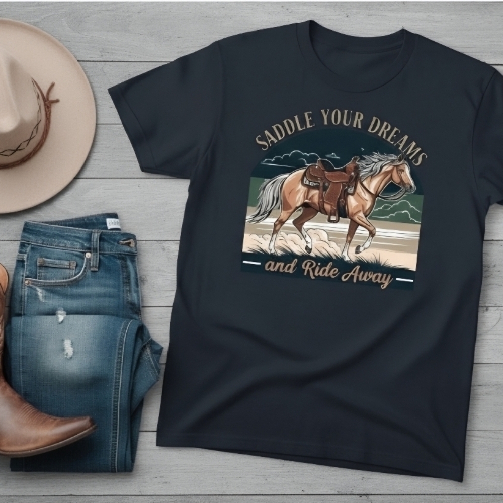 Saddle Your Dreams Navy Short-Sleeve Tee